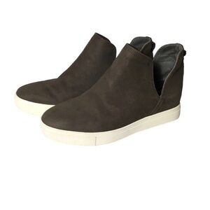 Steven Madden Canares Grey Leather Casual Ankle Shoes 8.5